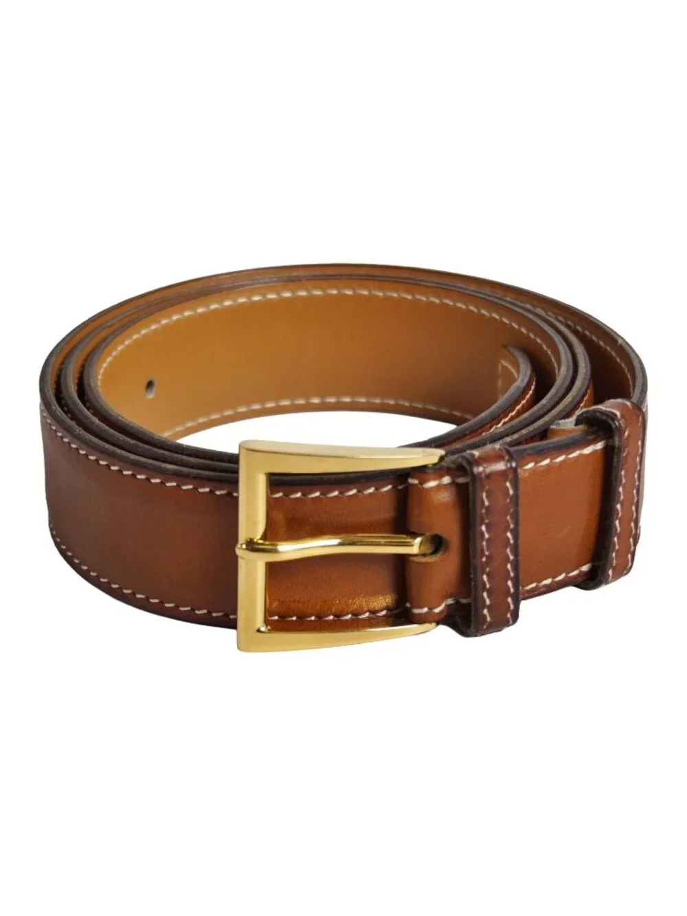 Hermes Vintage Belt Leather Buckle 100 Brown